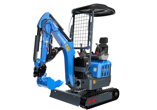 Rippa R13 PRO Minibagger mit Kubota D722 Diesel, Seitenansicht