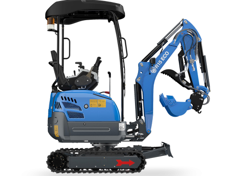 Rippa R15 ECO Minibagger mit Kubota D722 Diesel, Seitenansicht