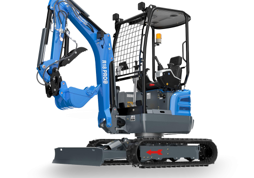 Rippa R18 PRO Minibagger mit Kubota D902 Diesel, Seitenansicht